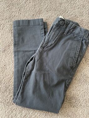 Crew cuts Slate Gray Flat-Front kids pants 7